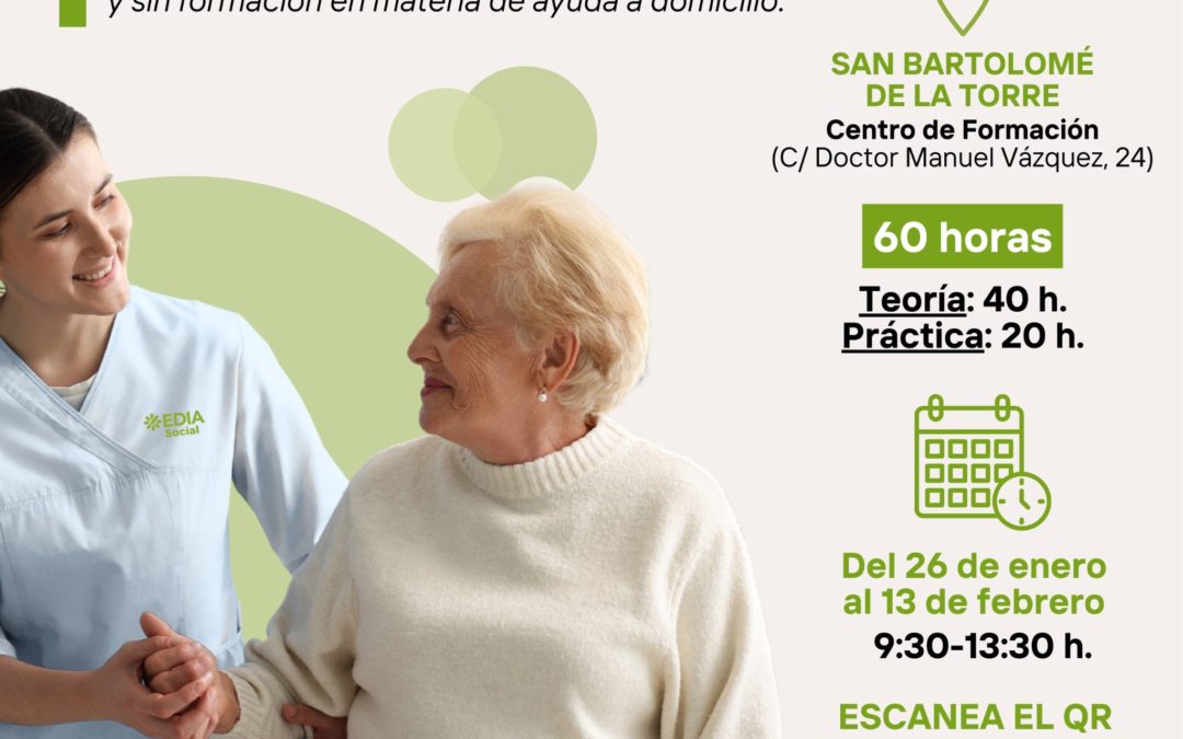 San Bartolomé de la Torre acoge un curso básico de Ayuda a Domicilio
