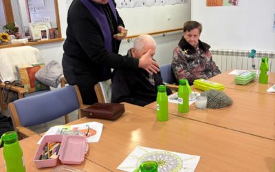 Celebración de la Unción de Enfermos en el Centro de Día de Puebla de Guzmán