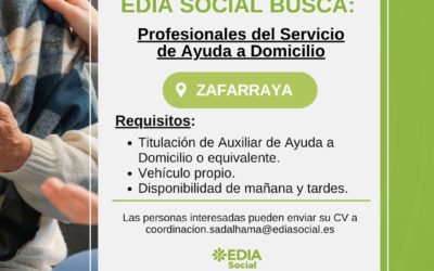 Oferta de empleo: Servicio de Ayuda a Domicilio en Zafarraya